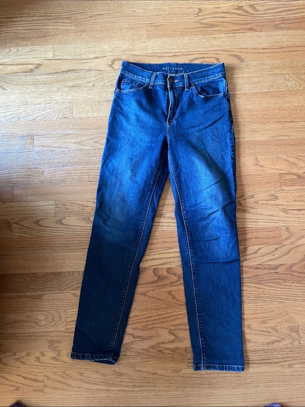 Dark Blue Skinny Jeans - Mott & Bow